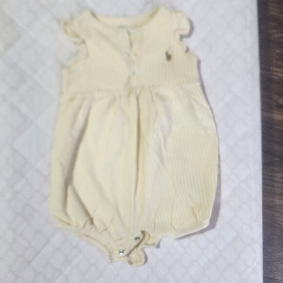 Yellow white Oxford Baby 9M Ralph Lauren - Picture 2 of 3